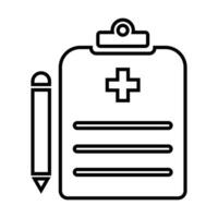 Medical report icon on white background vector