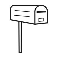 Post office box icon on white background vector