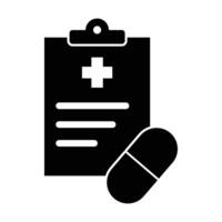 Prescription icon on white background vector