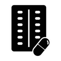 Pills icon on white background vector