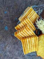 Kue Lapis or Kue Pepe or Rainbow sticky layer cake, Indonesian traditional dessert made from rice flour and coconut milk, steamed layer by layer photo