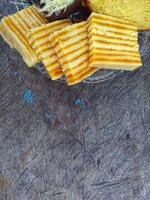 Kue Lapis or Kue Pepe or Rainbow sticky layer cake, Indonesian traditional dessert made from rice flour and coconut milk, steamed layer by layer photo