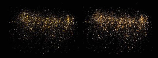 Gold glitter abstract firework glamour confetti background vector
