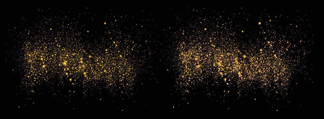 Splatter gold glitter stardust golden color confetti background