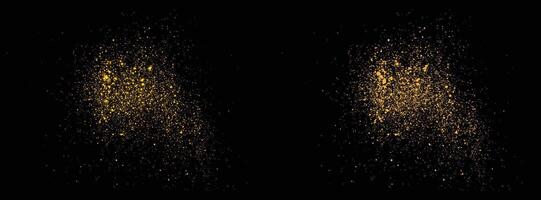 Gold glitter sparkles magic bokeh glowing golden background vector