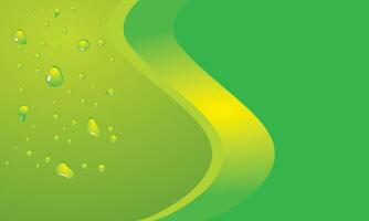 Water drop on green background with text space on right side vector
