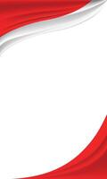 potrait red and white background vector
