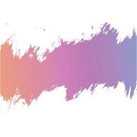 Distressed gradient purple and orange color grunge texture brush stroke background vector