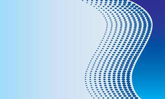 Abstract blue halftone banner background with text space vector