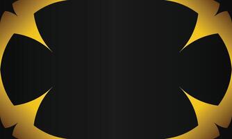 luxury black background with abstract golden geometric shape vector