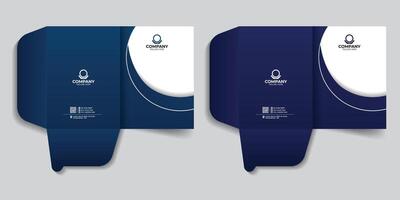Office folder, office document, file folder design template modern and creative file folder design. Business branding stationery design. vector