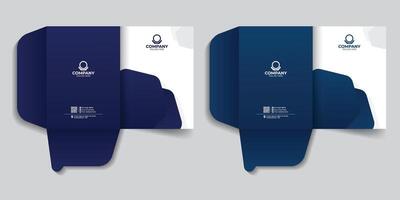 Presentation folder template, for office or company document folder design. Creative, colorful, modern and unique file folder design for your business. vector