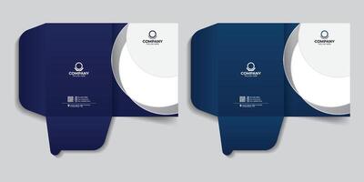 Branding stationery file folder design template, report cover, office folder, office document, file folder design for your business. vector
