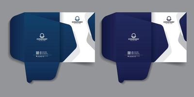 Branding stationery file folder design template, report cover, office folder, office document, file folder design for your business. vector