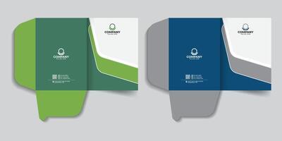 Branding stationery file folder design template, report cover, office folder, office document, file folder design for your business. vector
