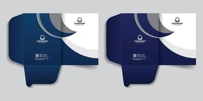 Office folder, office document, file folder design template modern and creative file folder design. Business branding stationery design. vector