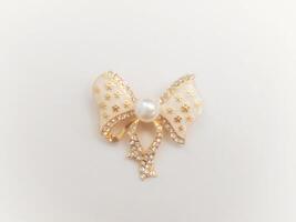 brooch isolated on white background photo