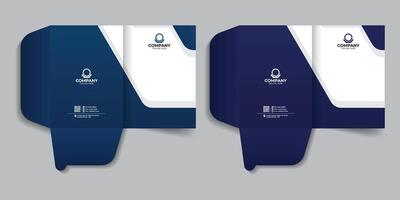 Branding stationery file folder design template, report cover, office folder, office document, file folder design for your business. vector
