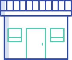 House outline color illustration vector