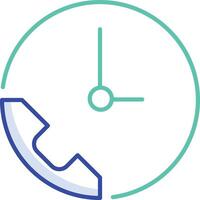 Customer support outline color illustration vector