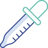 Eye drop outline color illustration vector