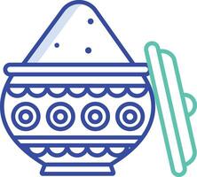 Kumkuma outline color illustration vector