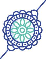 Rakhi outline color illustration vector