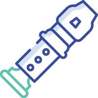Seruling outline color illustration vector