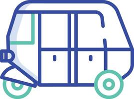 Bajaj auto outline color illustration vector