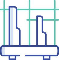Angklung outline color illustration vector
