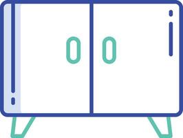Cupboard outline color illustration vector