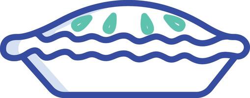 Crostata baked outline color illustration vector