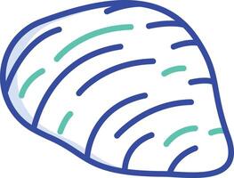 Sfogliatelle outline color illustration vector