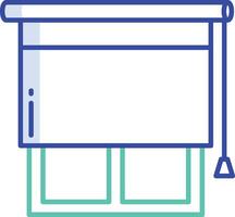 Window curtain outline color illustration vector