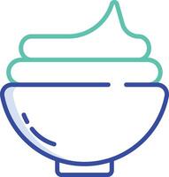 Wasabi outline color illustration vector