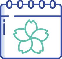 Sakura Festival outline color illustration vector