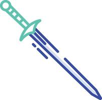 Katana outline color illustration vector