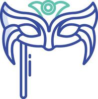 Mask outline color illustration vector