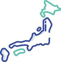 Map outline color illustration vector