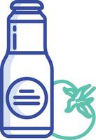 Sauce outline color illustration vector