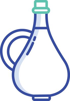 Jug outline color illustration