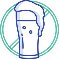 Avoid beer outline color illustration vector