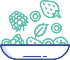 Berries outline color illustration vector