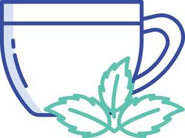 Herbal Tea outline color illustration vector