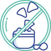 Avoid Chips outline color illustration vector