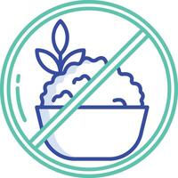 Avoid rice outline color illustration vector