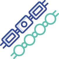 Beads outline color illustration vector