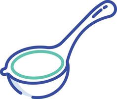 Strainer outline color illustration vector