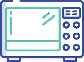 Oven outline color illustration vector