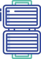 Sandwitch maker outline color illustration vector